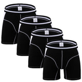 4pcs/lot Men's Underwear Long Boxers Panties Boxershort Calzoncillos Men's Underpants Boxer Hommes Modal Hombre Mart Lion BBBB M Waist 66 to 76cm 