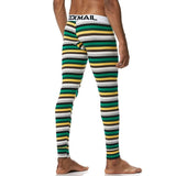 Jockmail Long Johns Men's Stripe Printing Rainbow Leaf Pattern Thermo Underwear Pants Men's Leggings Thermal UnderPants Mart Lion   