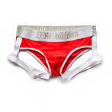 Men's Underwear Ropa Interior Hombre Cotton Briefs Jockstrap Underwear Gay Briefs Men's Slip Homme Cueca Masculina Mart Lion Red M 