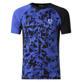 Jeansian Men's T-Shirt Sport Short Sleeve Dry Fit Running Fitness Workout Black Mart Lion LSL193-Blue US M China