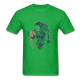 Men's T-shirts JellySpace Novelty Design Jellyfish Astronaut Print Summer Clothes Cotton Top Tee Mart Lion Green XS 