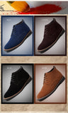 Men's Boots Autumn Winter Lace-Up Style Nubuck leather Plush Warm Mart Lion   