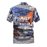 Men's Hawaiian Shirt Casual Colorful Printed Beach Aloha Short Sleeve Camisa Hawaiana Hombre Mart Lion   