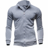 Men's Jackets Hoodless Sweatshirts Stand-up collar Retro Coat Hoody Cardigan Zipper Mart Lion   