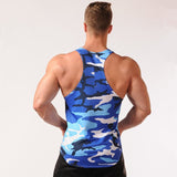 Men's Bodybuilding Tank Tops Camouflage Sleeveless Shirt Gym Fitness Workout Singlet Vest Undershirt Quick Dry Training Clothing