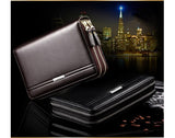 Men's Wallet Leather Money Passport Bag large Capacity Thin Coin Purse Coin Card Holder Male Long Handbag Mart Lion   