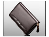 Men's Wallet Leather Money Passport Bag large Capacity Thin Coin Purse Coin Card Holder Male Long Handbag Mart Lion   