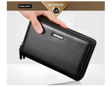 Men's Wallet Leather Money Passport Bag large Capacity Thin Coin Purse Coin Card Holder Male Long Handbag Mart Lion   