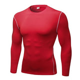 Men's T-Shirt Training Gym Slim Bottoming Shirt Breathable Quick Dry Running Fitness T-Shirts Sport Workout Gym Clothing Mart Lion Red S 