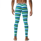  Jockmail Long Johns Men's Stripe Printing Rainbow Leaf Pattern Thermo Underwear Pants Men's Leggings Thermal UnderPants Mart Lion - Mart Lion