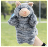 Animal Hand Puppet Cat Dolls Plush Hand Doll Early Education Learning Toys Children Marionetes Puppets for telling story Mart Lion   