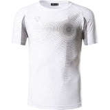 Jeansian Men's T-Shirt Tee Shirt Sport Dry Fit Short Sleeve Running Fitness Workout LSL230 Red Mart Lion LSL013WhiteGray US S China