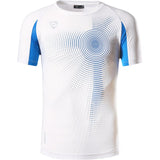 Jeansian Men's T-Shirt Tee Shirt Sport Dry Fit Short Sleeve Running Fitness Workout LSL230 Red Mart Lion LSL013WhiteBlue US S China