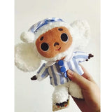cheburashka plush toy big eyes monkey with clothes doll Russia Anime baby kid sleep appease doll toys for children Mart Lion about 18cm white round cloth 