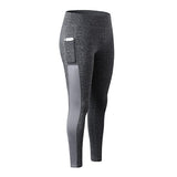 Pants Women Pocket leggings Fitness Sport Leggings running pants Slim Elastic Gym leggings Mart Lion grey XS 