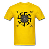 Men's T Shirt Mexico Kolovrat Symbol Legend of Kolovrat Sparta Warrior White Cool 3D Print Movie Mart Lion yellow XS 