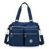 Women Top-handle Shoulder Bag Luxury Handbags Designer Nylon Messenger Beach Casual Tote Female Purse Crossbody Mart Lion deep blue  