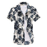 Men's Hawaiian Shirt Casual Colorful Printed Beach Aloha Short Sleeve Camisa Hawaiana Hombre Mart Lion   