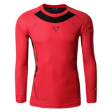 jeansian men's Dry Fit Long Sleeve Sport T-Shirt Fitness Gym Running Workout Mart Lion LA129-Red US S China