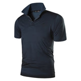 jeansian Men's Sport Tee Polo Shirts Golf Tennis Badminton Dry Fit Short Sleeve Mart Lion   