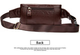  Genuine Leather Waist Packs Men's Waist Bags Fanny Pack Belt Bag Phone Bags Travel Small Waist Bag Leather Mart Lion - Mart Lion