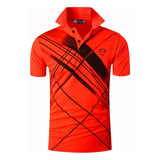 jeansian Men's Sport Tee Polo Shirts Golf Tennis Badminton Dry Fit Short Sleeve Red2 Mart Lion LSL226-Orange US S 