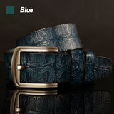  Designer Belts Men's Belt Genuine Leather Strap Crocodile Pin Buckle Ceinture Homme Mart Lion - Mart Lion