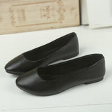 Leather Flat Shoes Pointed Toe Woman Loafers Autumn Casual Shoes Women Flats Candy Color Sweet Flats Mart Lion   
