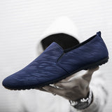Men Loafers Casual Shoes Summer Canvas Light Breathable Flat Footwear Mart Lion Blue 5.5 