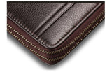 Men's Wallet Leather Money Passport Bag large Capacity Thin Coin Purse Coin Card Holder Male Long Handbag Mart Lion   