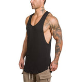 Muscleguys Stringer Tank Top Men's Bodybuilding Clothing Fitness Sleeveless gyms Vests Cotton Singlets Muscle Tops Mart Lion black 89 M 