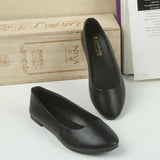 Leather Flat Shoes Pointed Toe Woman Loafers Autumn Casual Shoes Women Flats Candy Color Sweet Flats Mart Lion   