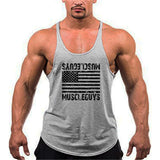 Bodybuilding stringer tank top men's Cotton Gym sleeveless shirt Fitness Vest Singlet sportswear workout tanktop Mart Lion   