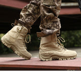 Casual Men's Military Leather Boots Special Force Tactical Desert Combat Boots Outdoor Shoes Ankle