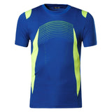 Jeansian Men's T-Shirt Sport Short Sleeve Dry Fit Running Fitness Workout Black Mart Lion LSL194-OceanBlue US S China