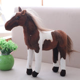 Simulation Horse Plush Toy 4 Styles Stuffed Animal Dolls Classic Toys Kids Birthday Gift Home Decor Prop Toy Mart Lion 28 cm (vertical ) 1 