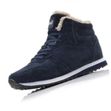 Men's Boots Winter Shoes Keep Warm Ankle Hombre Leather Winter Plush Winter Sneakers Mart Lion Blue 4 