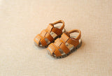 Leather sandals boys summer 100% soft leather boys and girls beach shoes children sports princess Mart Lion   