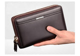 Men's Wallet Leather Money Passport Bag large Capacity Thin Coin Purse Coin Card Holder Male Long Handbag Mart Lion   