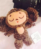 cheburashka plush toy big eyes monkey with clothes doll Russia Anime baby kid sleep appease doll toys for children Mart Lion about 18cm brown closed 