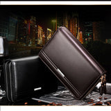 Men's Wallet Leather Money Passport Bag large Capacity Thin Coin Purse Coin Card Holder Male Long Handbag Mart Lion   