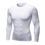 Men's T-Shirt Training Gym Slim Bottoming Shirt Breathable Quick Dry Running Fitness T-Shirts Sport Workout Gym Clothing Mart Lion White S 