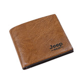 Passport bag short Bifold men's Wallet durable casual PU material wallet With Cash Coin Photo Pocket c135 Mart Lion Khaki  