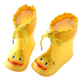  OChildre Rubber Boots Kids PVC Baby Girls Jelly Cute Bowknot Rain Waterproof Ankle Mart Lion - Mart Lion