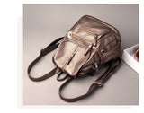 Women leather Backpacks Vintage Female Shoulder Bag Sac a Dos Travel Ladies Bagpack Mochilas School For Girls Mart Lion   