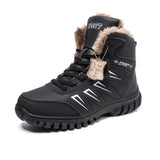 Winter Outdoor Sneakers Men's Snow Boots keep Warm Plush Plush Ankle Snow Work Casual Shoes Mart Lion Black 39 