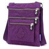Nylon Multifunction Handbag For Women Waterproof Crossbody Multi Pocket Bag Lady Cell Phone Clutch Lightweight Shoulder Mart Lion   