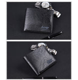 Passport bag short Bifold men's Wallet durable casual PU material wallet With Cash Coin Photo Pocket c135 Mart Lion   
