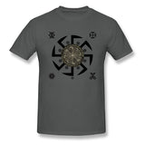 Men's T Shirt Mexico Kolovrat Symbol Legend of Kolovrat Sparta Warrior White Cool 3D Print Movie Mart Lion Dark Grey XS 