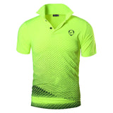 Jeansian Men's Sport Tee Shirt Poloshirt T-shirts Short Sleeve Golf Tennis Badminton LSL195 Mart Lion GreenYellow S 